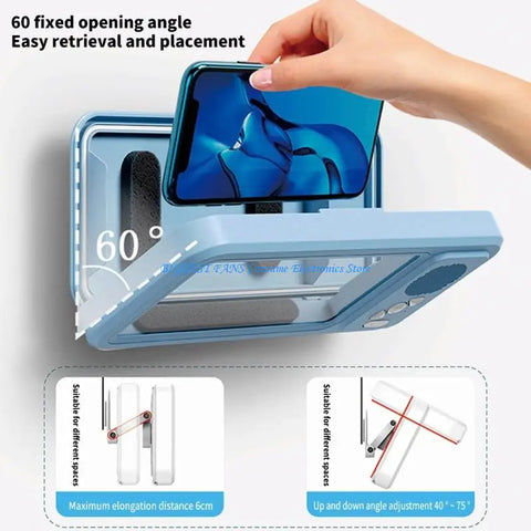 IPX4 Waterproof Bathroom Speaker Wireless Bluetooth-Compatible 5.0 Connection Phone Holder for Continuous Playtimes