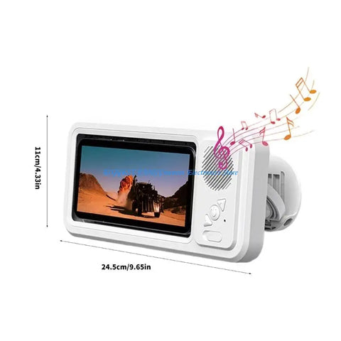 IPX4 Waterproof Bathroom Speaker Wireless Bluetooth-Compatible 5.0 Connection Phone Holder for Continuous Playtimes